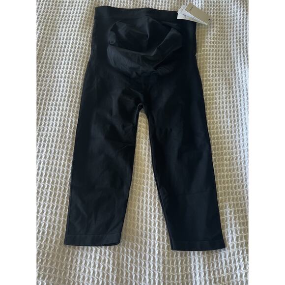Blanqi Everyday Maternity Crop Leggings Deepest Black Size XL NWT - Picture 2 of 6